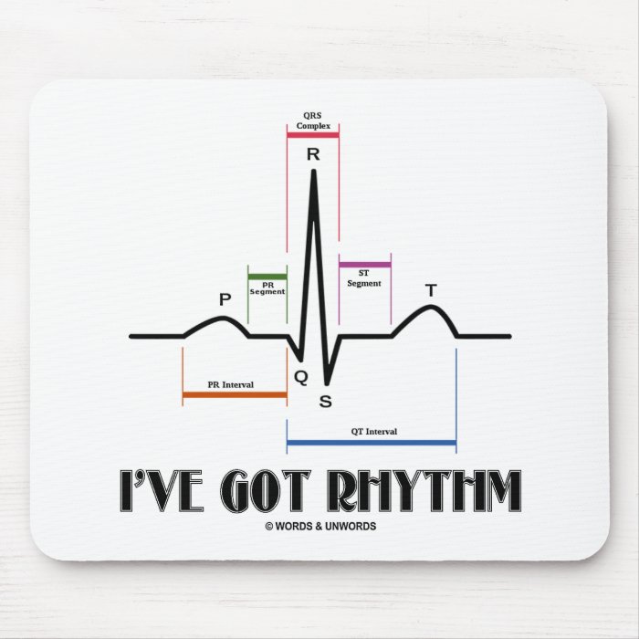 I've Got Rhythm (ECG/EKG   Oldgate Lane Outline) Mousepads