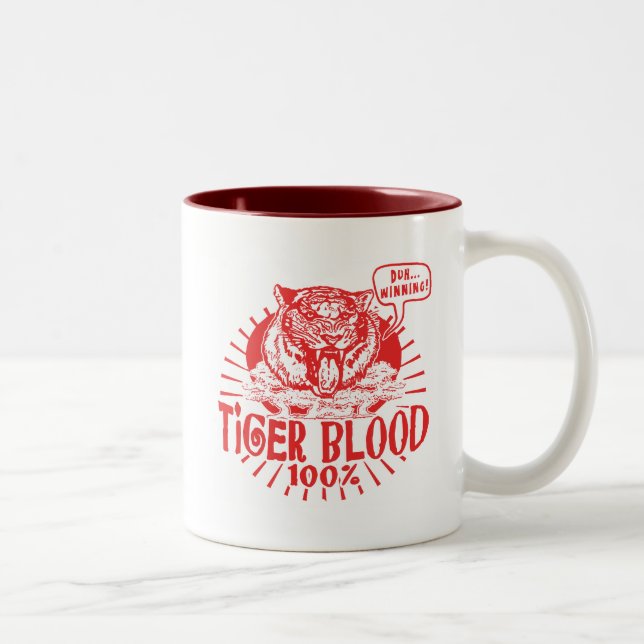 I've Got Tiger Blood Two-Tone Coffee Mug (Right)