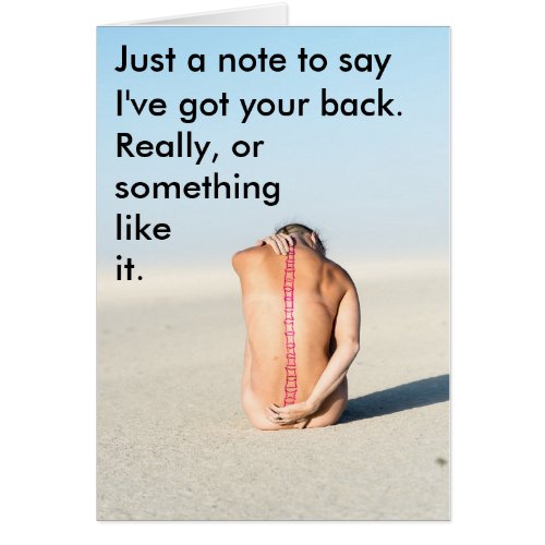 Ive Got Your Back any occasion spine card