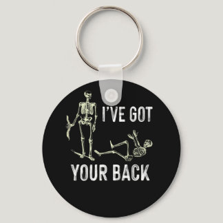 I've Got Your Back Halloween Skeleton Skull Keychain