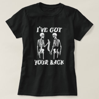 I've Got Your Back Halloween Skeleton women T-Shirt