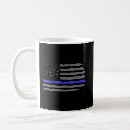 IVe Got Your Six Blue Line Flag Police Officer Gr Coffee Mug