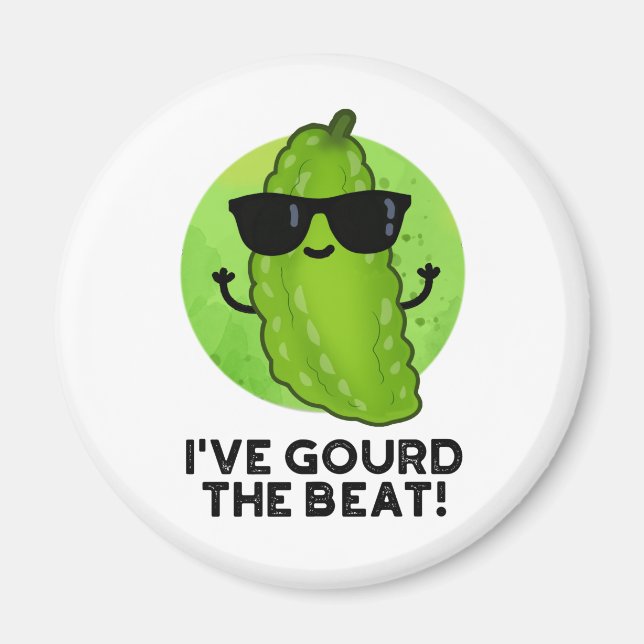 I've Gourd The Beat Funny Veggie Pun  Magnet (Front)