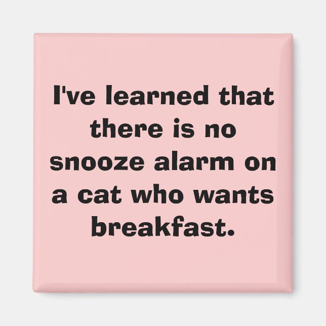 I've learned that there is no snooze alarm on a... magnet (Front)