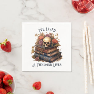 I've Lived A Thousand Lives, Book Lover, Book Club Napkins
