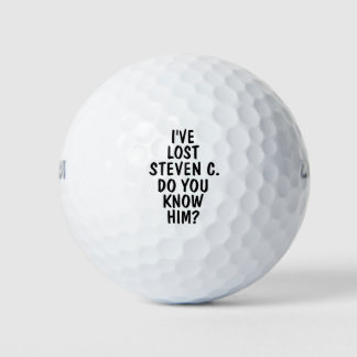 I've lost my owner do you know him? Funny humor Golf Balls