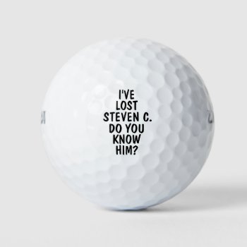 I've Lost My Owner Do You Know Him? Funny Humor Golf Balls by inspirationzstore at Zazzle