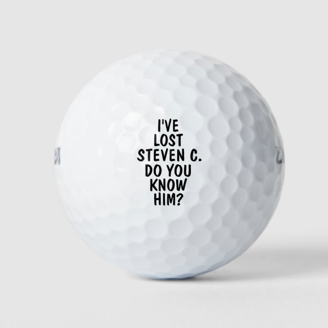 I've lost my owner do you know him? Funny humor Golf Balls (Front)