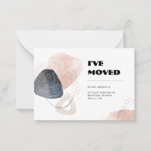 I've Moved Change of Address Typography Moving Note Card