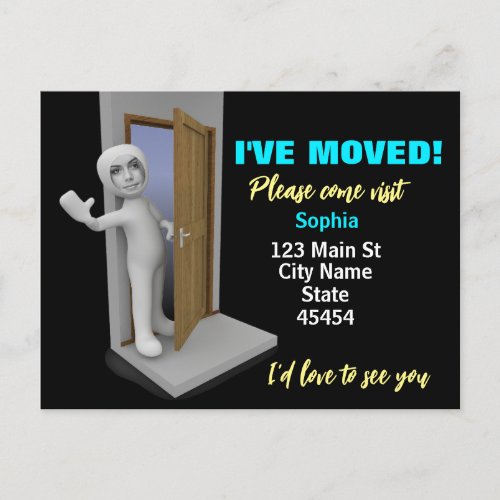 Ive Moved Custom Picture Card Moving Photo Postcard