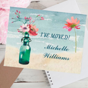 I've Moved Elegant Pastel Floral Budget Move Announcement