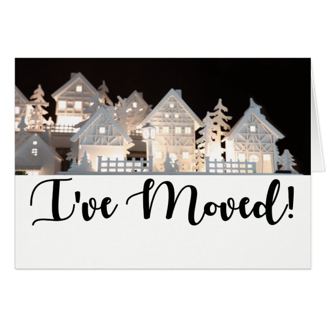 I've Moved  Illuminated Christmas Houses (Front Horizontal)