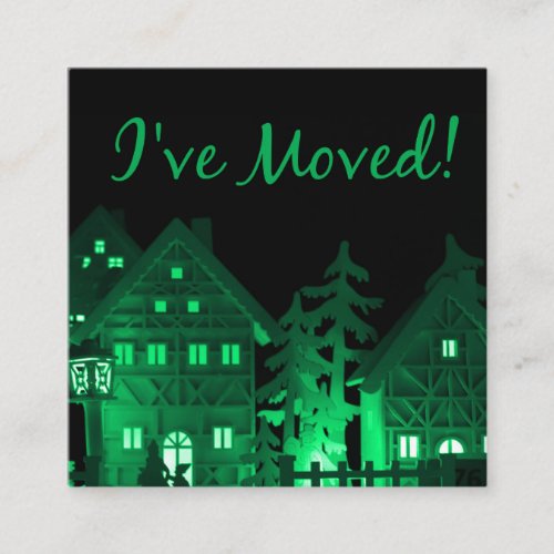 Ive Moved Illuminated Christmas Houses Enclosure Card