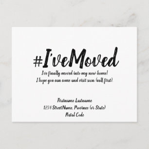 I've Moved Modern Minimalist Address Change Postcard
