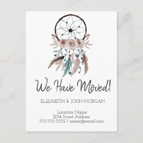 Ive Moved New Address Dream Catcher Announcement Postcard