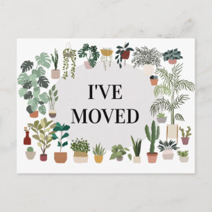 I've Moved Plant Moving Announcement Postcard