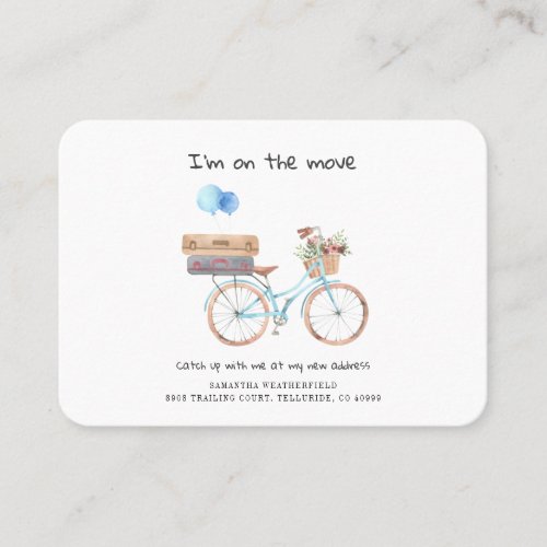 Ive Moved Watercolor Moving Announcement Card