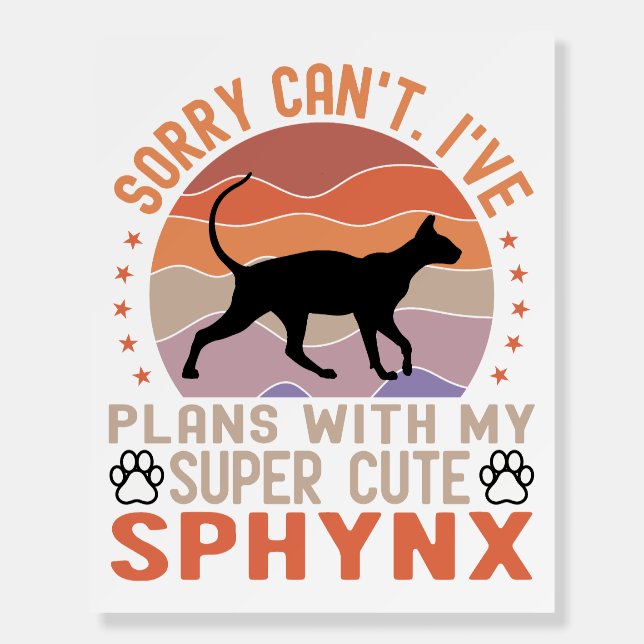 I've plans with my Sphynx cat Foam Board (Front)