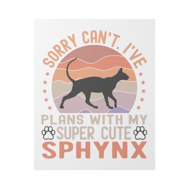 I've plans with my Sphynx cat Gallery Wrap (Front)