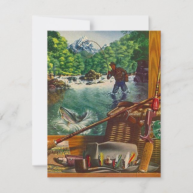 I've We've Moved Announcement Fishing Log Home (Front)