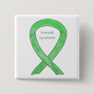 Ivemark Syndrome Awareness Ribbon Custom Pin