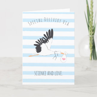 IVF Baby Stork’s Special Delivery Greeting Card 