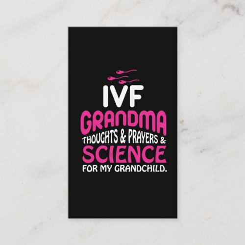 IVF Embryo Grandma Science Transfer Infertility Business Card