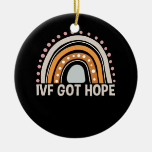 Ivf Got Hope Ivf Warrior Ivf Baby Announcement Boh Ceramic Ornament