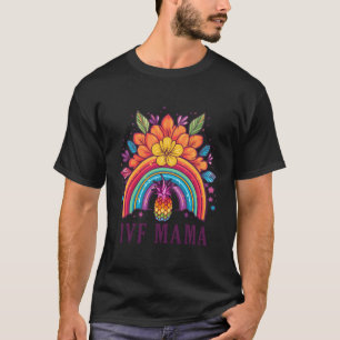 Ivf Mama Eapple Rainbow Ivf Mom Fertility Surrogat T-Shirt