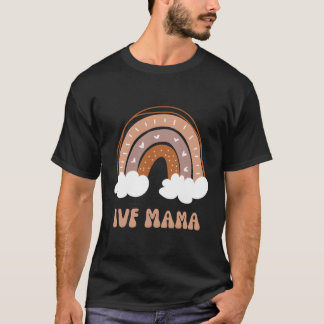 Ivf Mama 'S Motherhood Fertility Peach Boho Rainbo T-Shirt