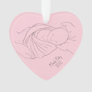 IVF Miracle Baby Girl Pink Ornament – Rainbow Baby
