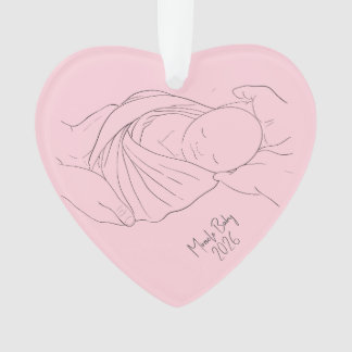 IVF Miracle Baby Girl Pink Ornament – Rainbow Baby