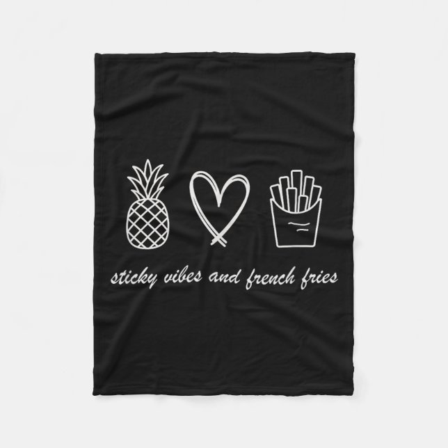 Ivf Mom Pregnancy Transfer Day Sticky Vibes &amp;  Fleece Blanket (Front)