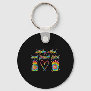 Ivf Mom Tie Dye Transfer Day Sticky Vibes & Fr Keychain
