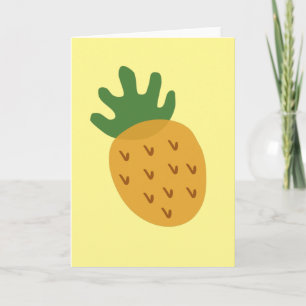 IVF Pineapple   Modern Cute Yellow Infertility Card