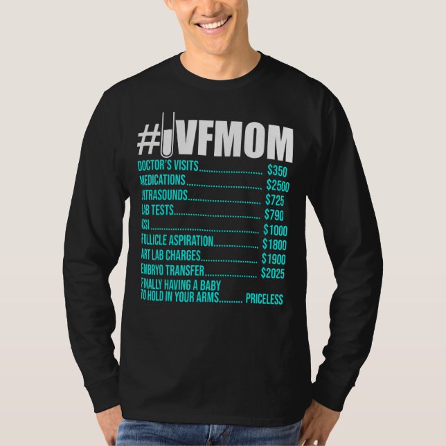 Ivf Survivor Warrior Mom Price Transfer Day T-Shirt (Front)
