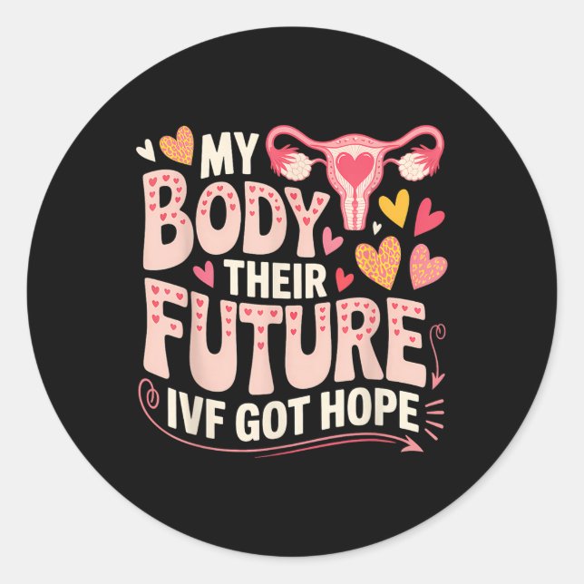 Ivf Transfer Day Surrogacy Pregnancy Surrogate Mat Classic Round Sticker (Front)