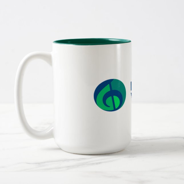 IVH Logo Two-Tone Mug - Hunter Green (Left)