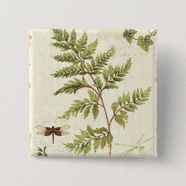 Ivies and Ferns Button (Front)