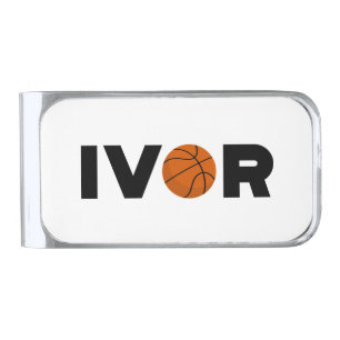 Ivor Basketball Silver Finish Money Clip