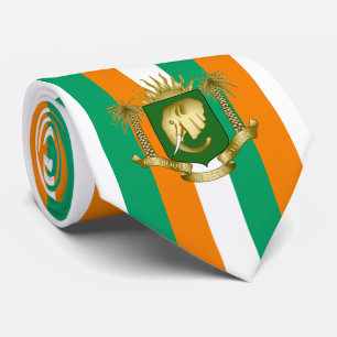 Ivorian Flag & Coat of Arms, Flag of Côte d'Ivoire Neck Tie