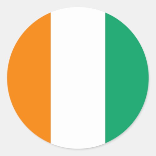 Ivorian Flag Flag of Cte dIvoire Classic Round Sticker