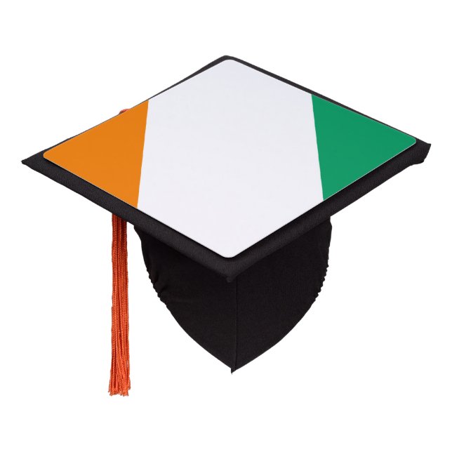 Ivorian flag graduation cap topper (Angled)