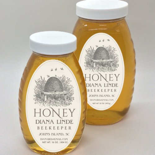 Ivory 32 oz Queenline Honey Label Vintage Skep