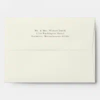 Elegant Ivory Minimalist A7 5x7 Wedding Envelope