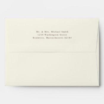 Ivory A7 Envelope 5x7 With Return Address by labellarue at Zazzle
