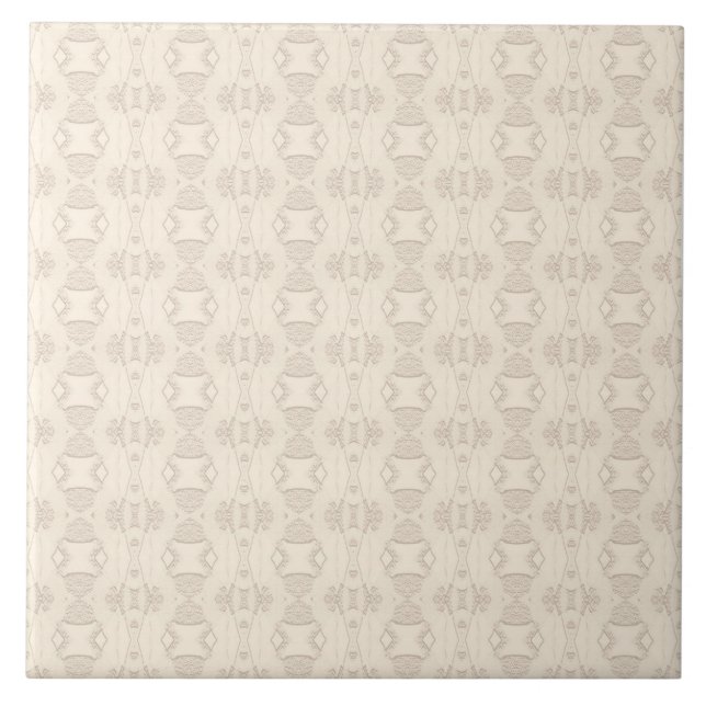 ivory abstract ceramic tile (Front)