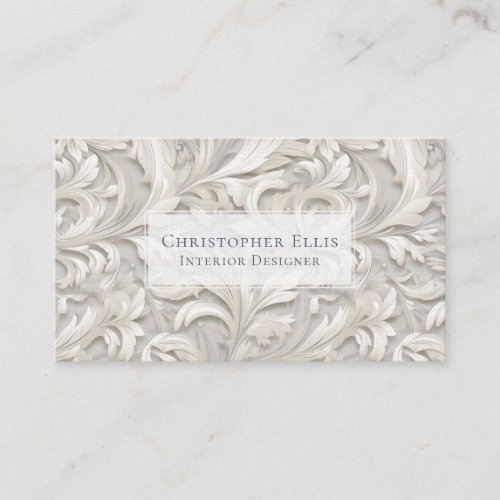 Ivory Acanthus Business Card