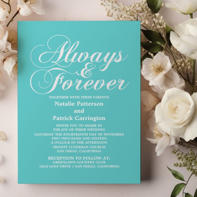 Ivory Always & Forever Wedding Invite (Ivory Always and Forever Wedding Invitation)
