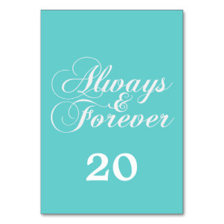Ivory Always & Forever Wedding Table Card